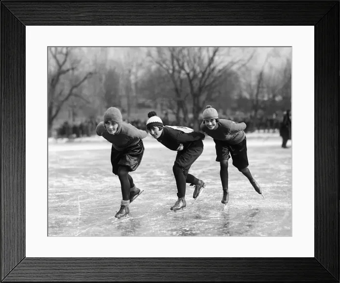 Framed Print : Ice skating race Framed Print : Ice skating race