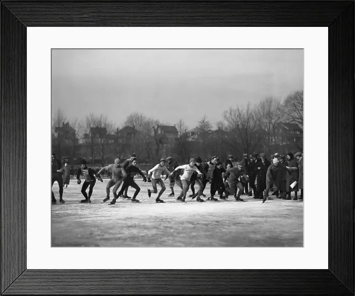 Framed Print : Ice skating race Framed Print : Ice skating race