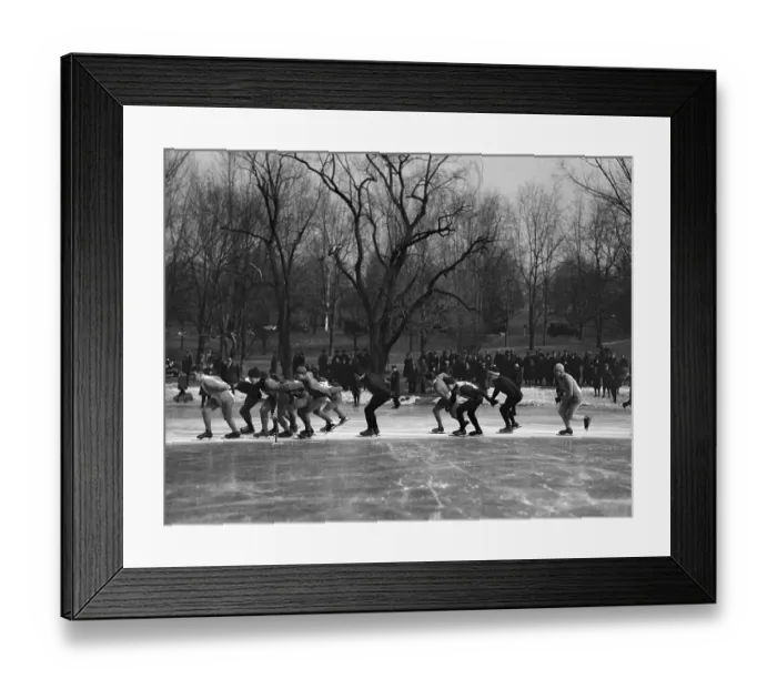 Framed Print : Ice skating race Framed Print : Ice skating race