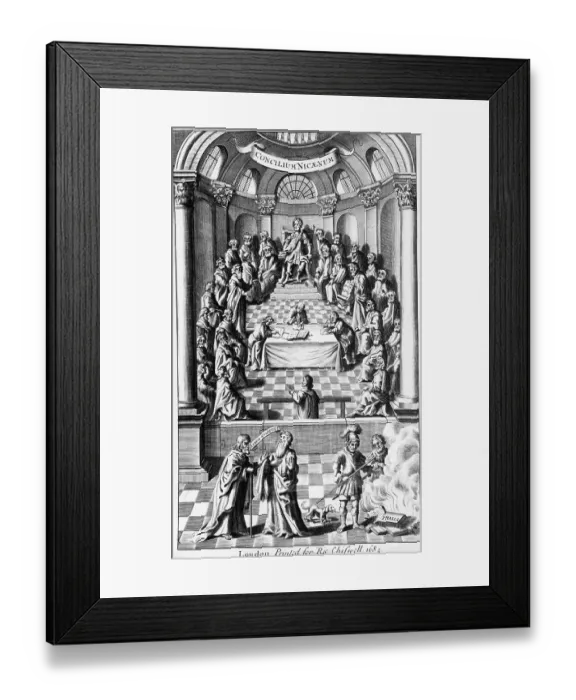 Framed Print : 17th-Century Engraving of the Council of Nicea Framed Print : 17th-Century Engraving of the Council of Nicea