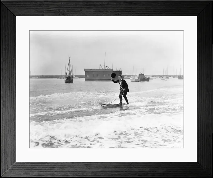 Framed Print : Elegant man waterskiing Framed Print : Elegant man waterskiing