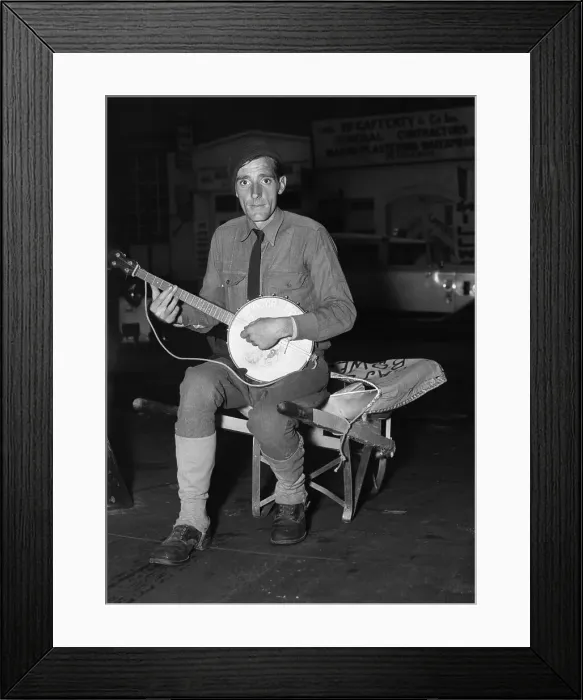 Framed Print : Man playing mandolin Framed Print : Man playing mandolin