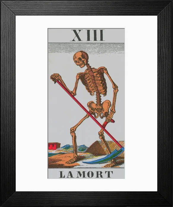 Framed Print : Tarot Card Depicting Death Framed Print : Tarot Card Depicting Death