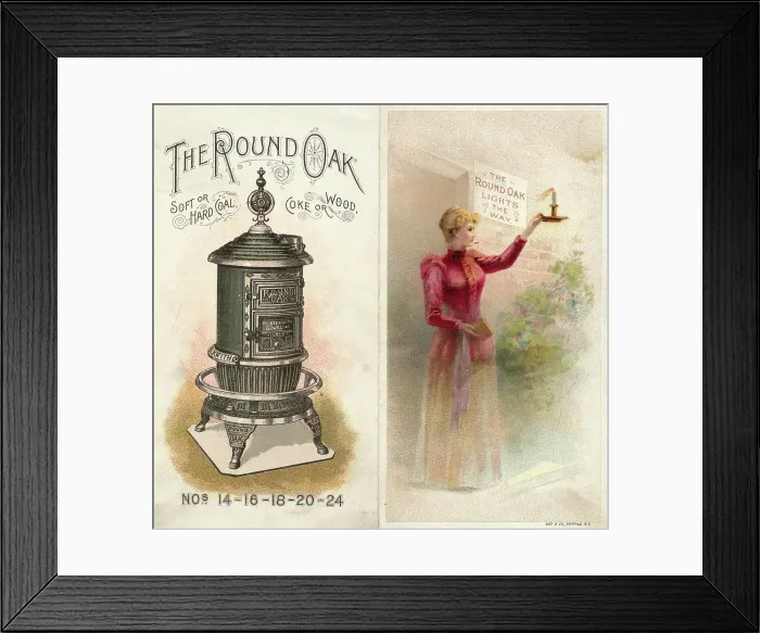 Framed Print : Advertisement for Coal Burning Stove Framed Print : Advertisement for Coal Burning Stove