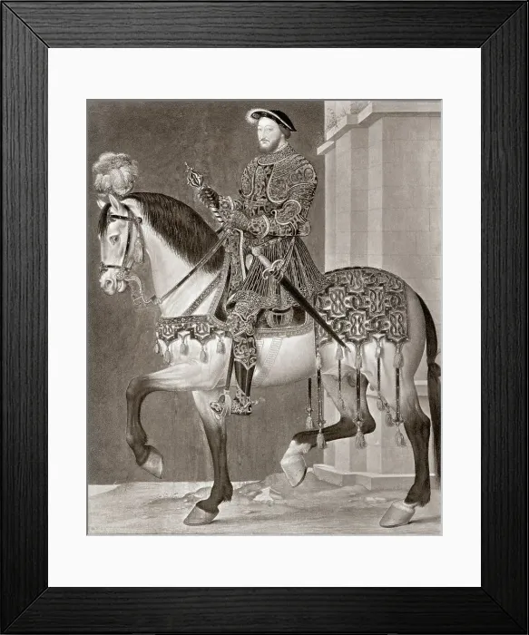 Framed Print : Francis I On Horseback In Armor