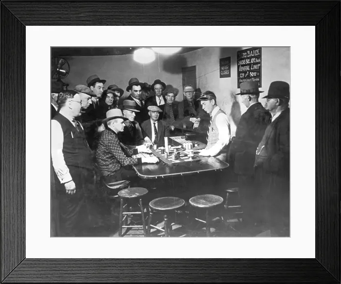 Framed Print : Faro Gambling House After Legalization Framed Print : Faro Gambling House After Legalization