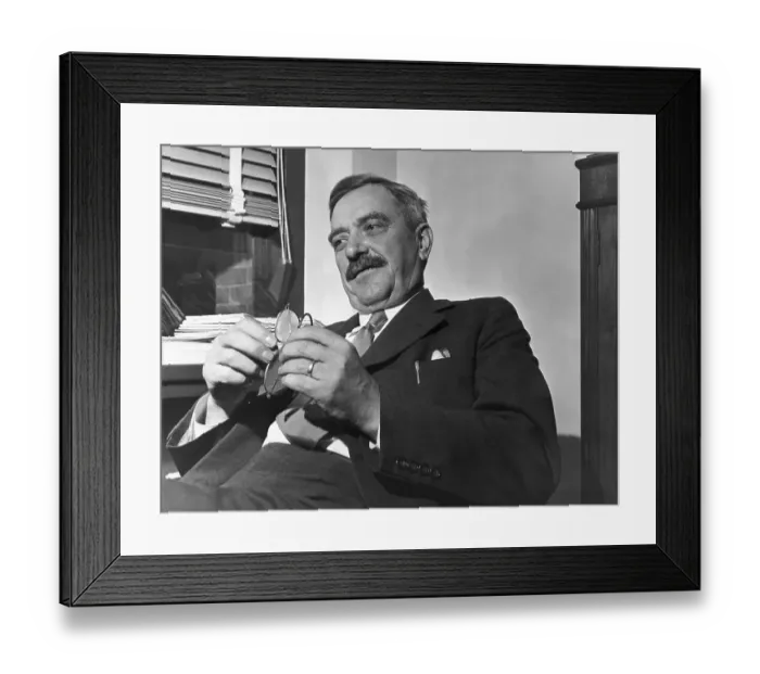 Framed Print : Earl Browder Holding His Glasses Framed Print : Earl Browder Holding His Glasses