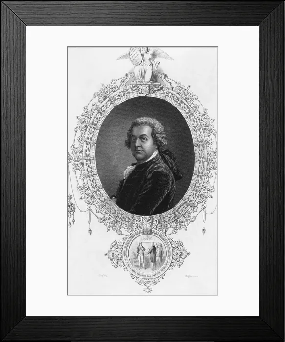 Framed Print : John Adams; Headshoulders; Engraving Framed Print : John Adams; Headshoulders; Engraving