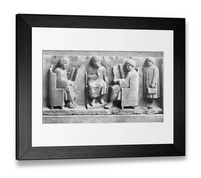 Framed Print : Neumagen School Relief Framed Print : Neumagen School Relief