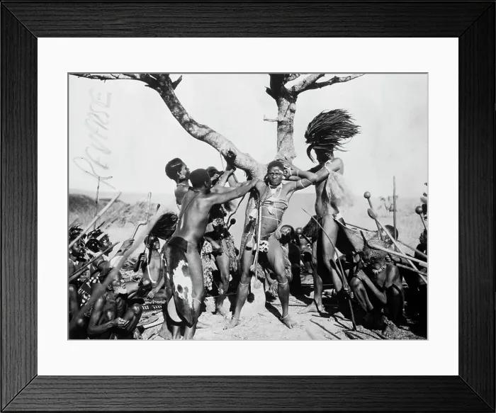 Framed Print : Tribe Members Tie Man to Tree for Exorcism Framed Print : Tribe Members Tie Man to Tree for Exorcism