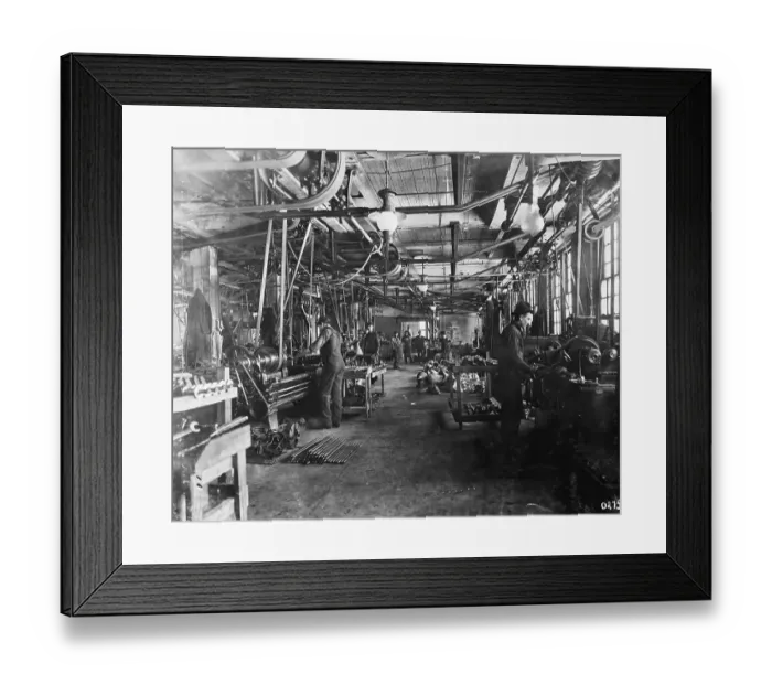 Framed Print : Interior Of Metzger Automobile Factory Framed Print : Interior Of Metzger Automobile Factory