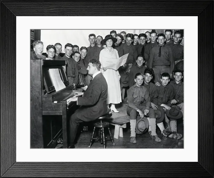 Framed Print : Marian Veryl Singing For Ww I Soldiers Framed Print : Marian Veryl Singing For Ww I Soldiers