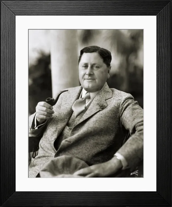 Framed Print : William Wrigley Smoking A Pipe Framed Print : William Wrigley Smoking A Pipe