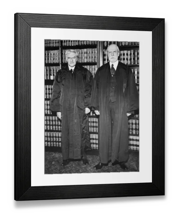 Framed Print : Ben Cardozo And Charles Hughes In Robes Framed Print : Ben Cardozo And Charles Hughes In Robes