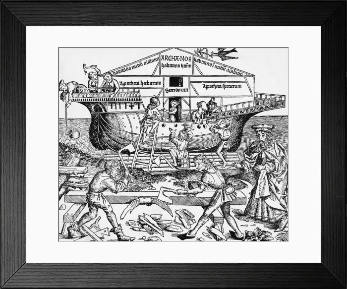Framed Print : Noah Building The Ark Framed Print : Noah Building The Ark