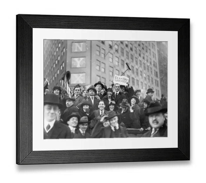 Framed Print : New Yorkers Celebrating Surrender of Germany Framed Print : New Yorkers Celebrating Surrender of Germany
