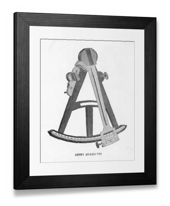 Framed Print : Wooden Quadrant Used In Nativagation Framed Print : Wooden Quadrant Used In Nativagation