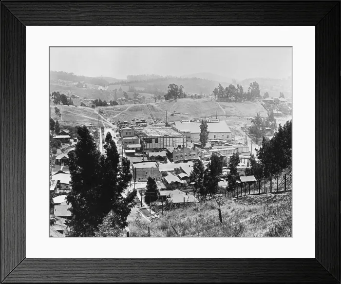 Framed Print : Scene Shwoing Mack Sennett Studio