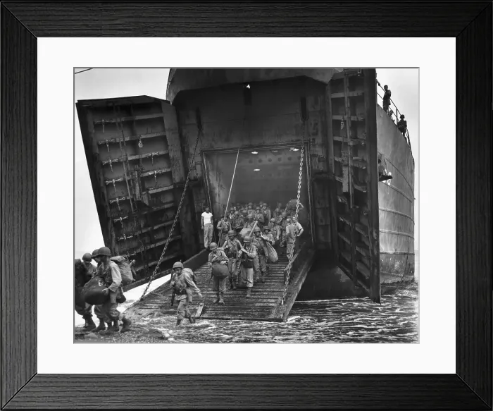 Framed Print : Coast Guard Manned Lst Landing Framed Print : Coast Guard Manned Lst Landing