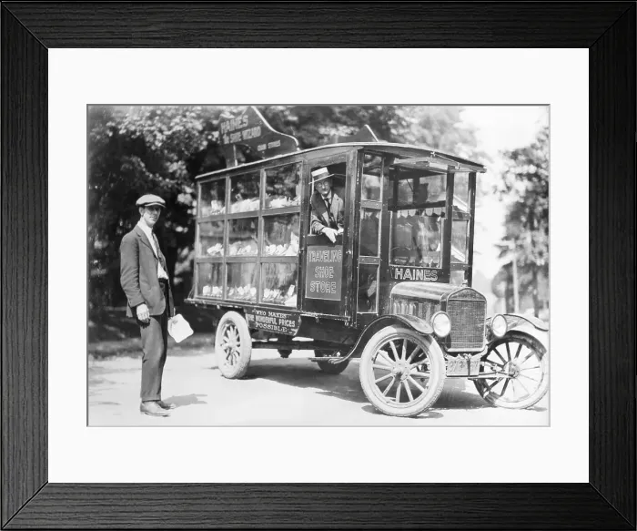 Framed Print : Traveling Shoe Store Automobile Framed Print : Traveling Shoe Store Automobile