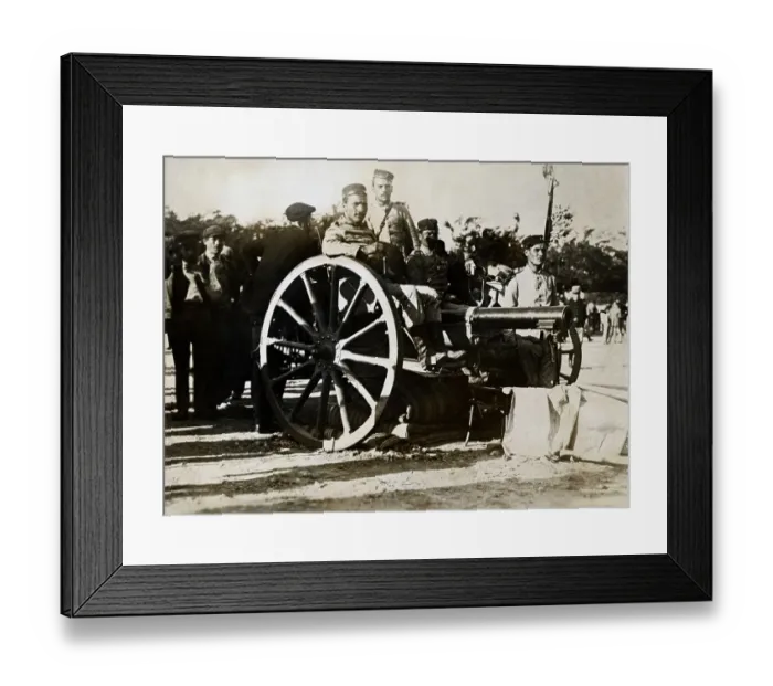 Framed Print : Portuguese Revolution;Men Seated On Cann Framed Print : Portuguese Revolution;Men Seated On Cann