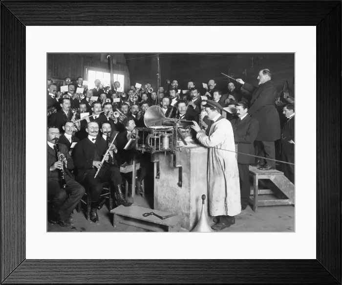 Framed Print : French Musicians At A Recording Session Framed Print : French Musicians At A Recording Session