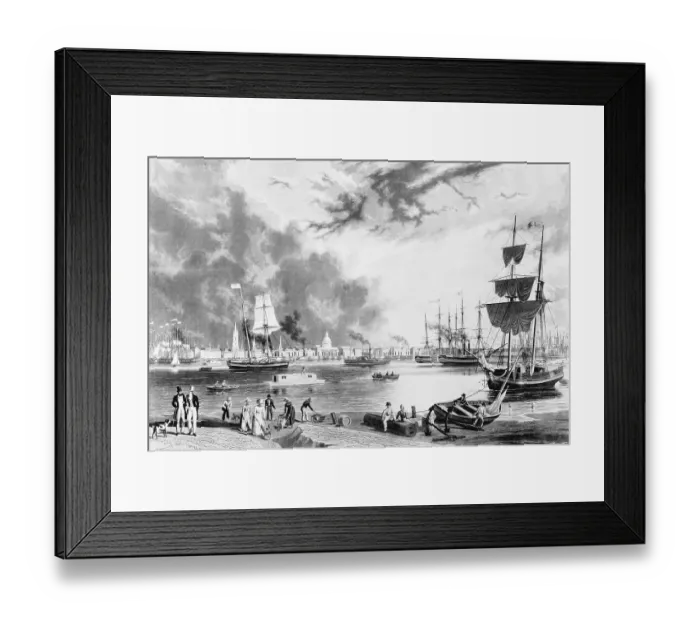 Framed Print : Mississippi Riverfront at New Orleans Framed Print : Mississippi Riverfront at New Orleans