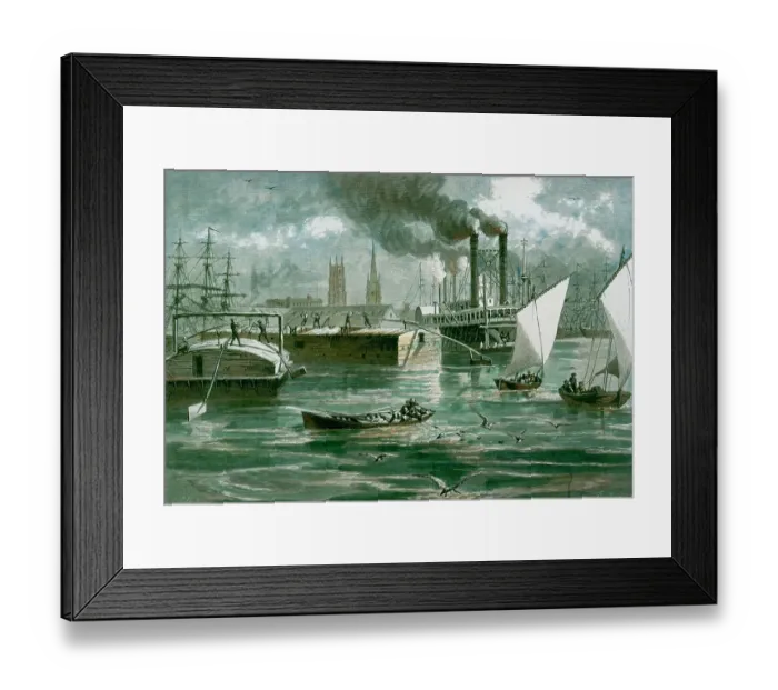 Framed Print : Mississippi River at New Orleans Framed Print : Mississippi River at New Orleans