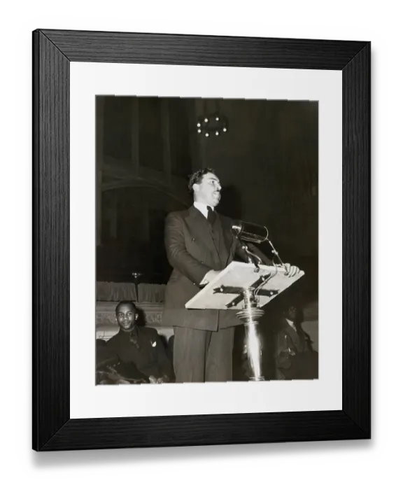 Framed Print : Adam Clayton Powell Speaking At Podium Framed Print : Adam Clayton Powell Speaking At Podium
