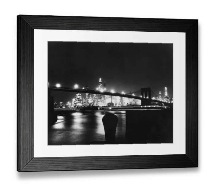 Framed Print : Night View Of Brooklyn Bridge Framed Print : Night View Of Brooklyn Bridge