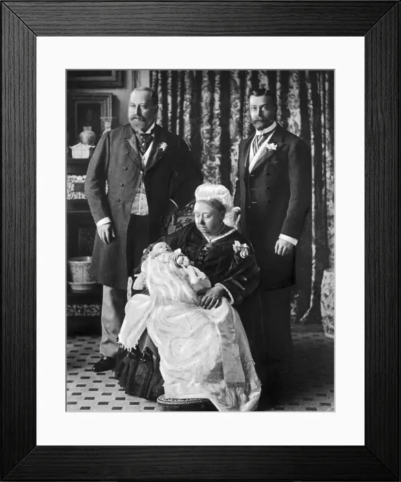 Framed Print : Queen Victoria Prince Of Wales George V Framed Print : Queen Victoria Prince Of Wales George V