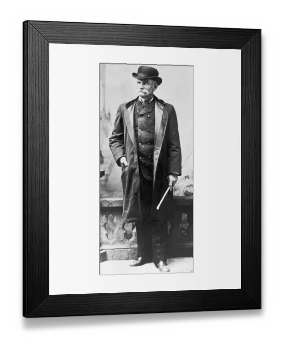 Framed Print : Portrait Of Black Bart Western Outlaw Framed Print : Portrait Of Black Bart Western Outlaw