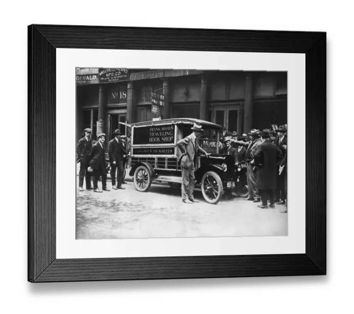 Framed Print : Christening Legendary Traveling Bookshop Framed Print : Christening Legendary Traveling Bookshop