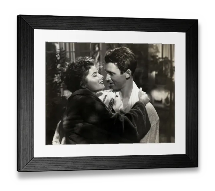 Framed Print : James Stewart Carries Katharine Hepburn
