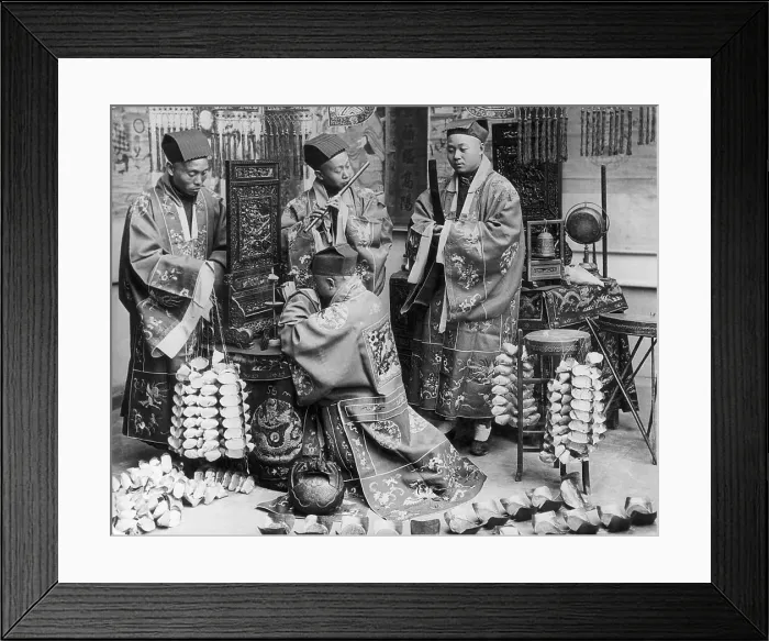 Framed Print : Religious Ceremony With Buddhist Priests Framed Print : Religious Ceremony With Buddhist Priests
