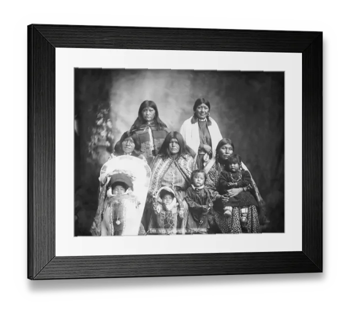 Framed Print : Group Of Ute Women And Children; Photo Framed Print : Group Of Ute Women And Children; Photo