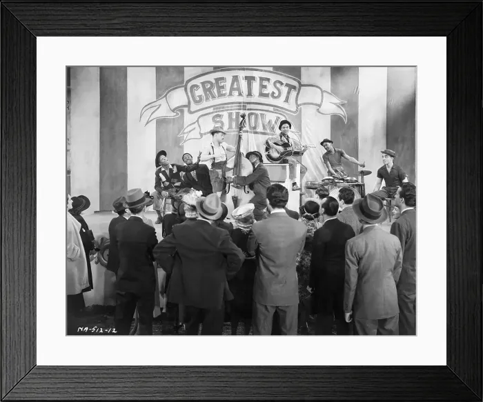 Framed Print : Spectators Watching Singers / Band;Vaudevi Framed Print : Spectators Watching Singers / Band;Vaudevi