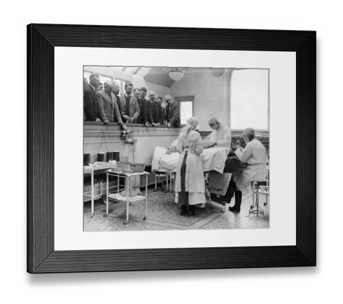Framed Print : Doctors Watching Surgery In Tottenham Framed Print : Doctors Watching Surgery In Tottenham