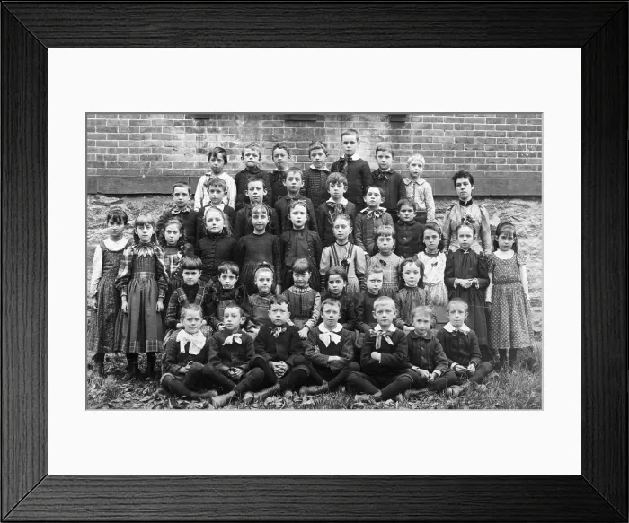 Framed Print : Classroom Photo With Teacher Framed Print : Classroom Photo With Teacher