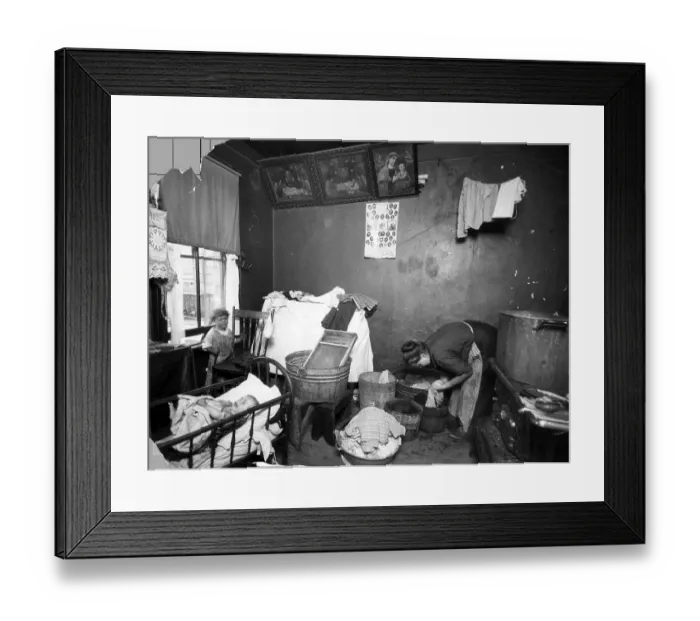 Framed Print : Women Doing Laundry In A Tenement Framed Print : Women Doing Laundry In A Tenement