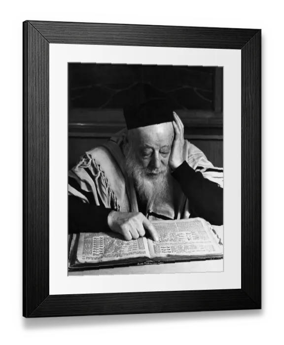 Framed Print : Rabbi Reading the Talmud Framed Print : Rabbi Reading the Talmud
