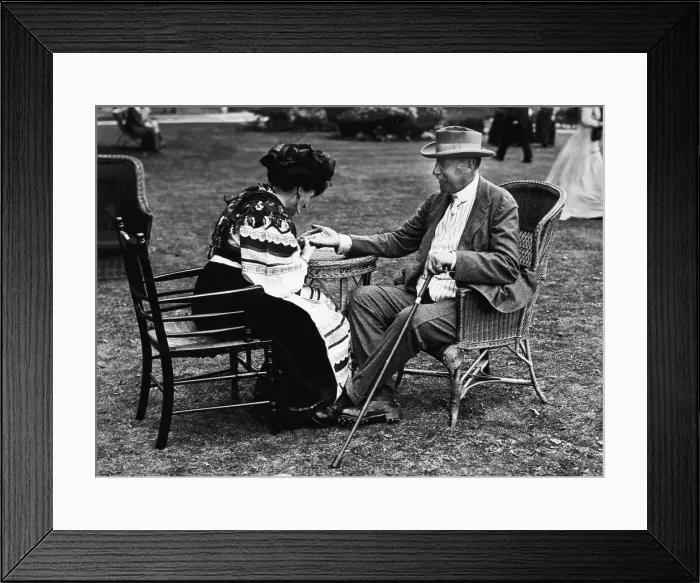 Framed Print : Duke Of Beauford With Palm Reader Framed Print : Duke Of Beauford With Palm Reader