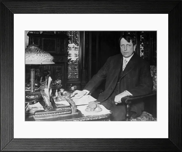 Framed Print : William Randolph Hearst At Seated Desk Framed Print : William Randolph Hearst At Seated Desk