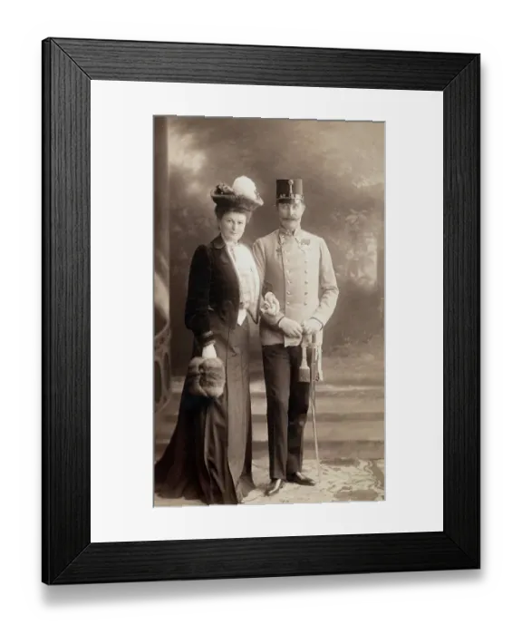 Framed Print : Franz Ferdinand and Wife Countess Choteck Framed Print : Franz Ferdinand and Wife Countess Choteck