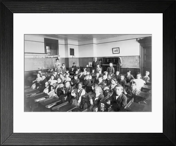 Framed Print : Students in Classroom Framed Print : Students in Classroom