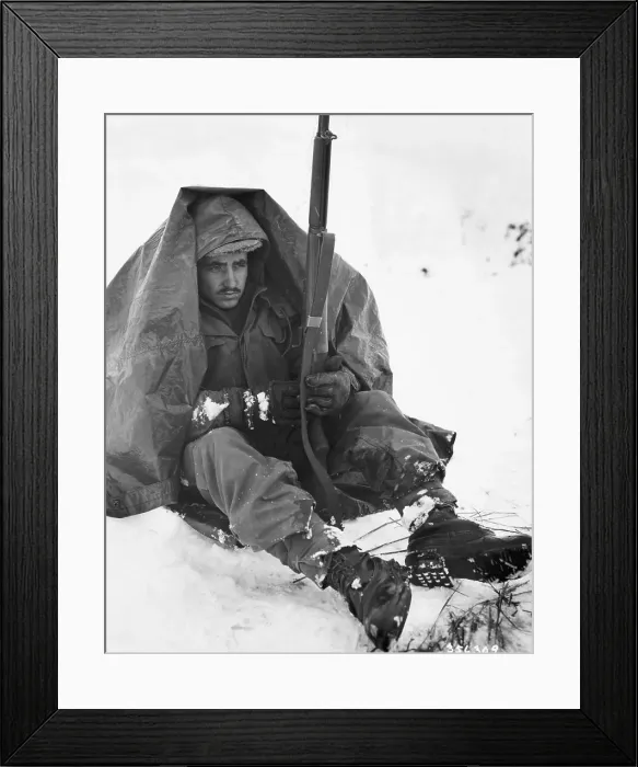 Framed Print : U.S. Soldier During Winter Fighting In Korea