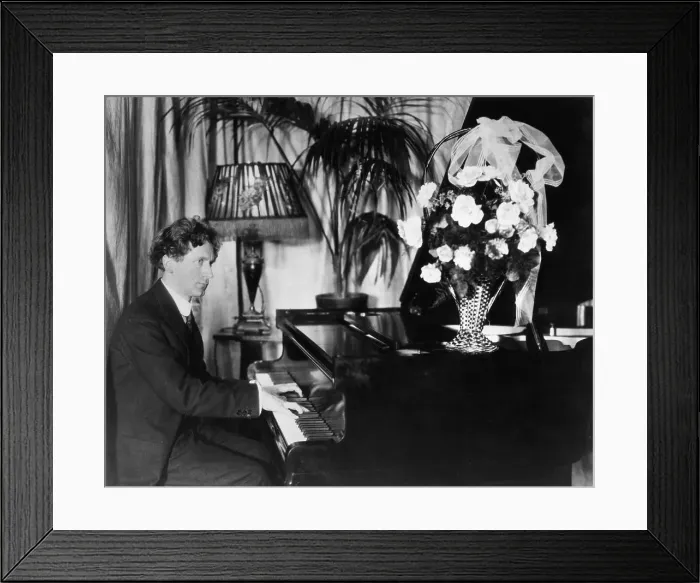 Framed Print : Percy Grainger Playing The Piano Framed Print : Percy Grainger Playing The Piano