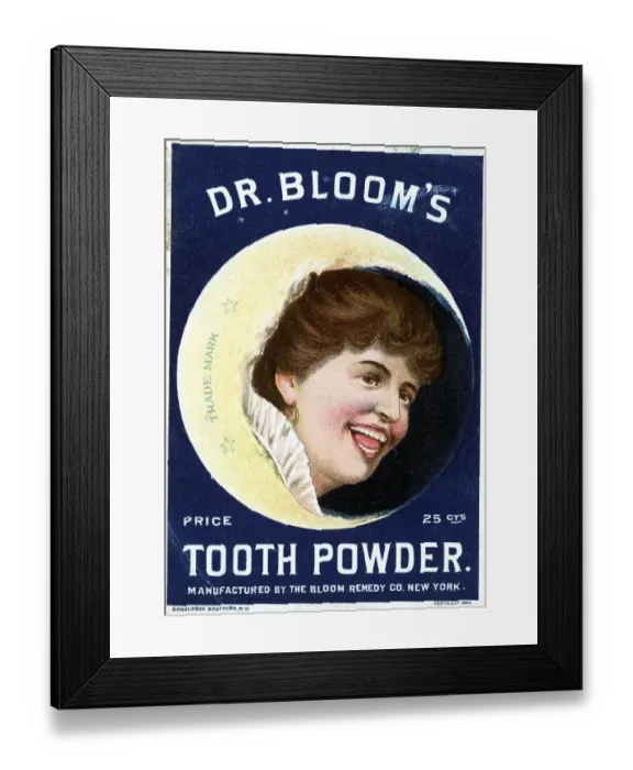 Framed Print : Cleaning Tooth Powder Girl Trade Card Framed Print : Cleaning Tooth Powder Girl Trade Card