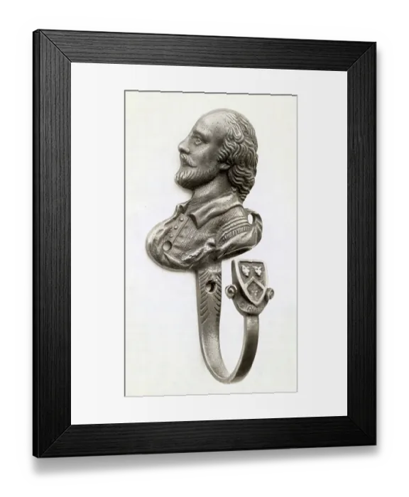 Framed Print : Image Of William Shakespeare on Handle Framed Print : Image Of William Shakespeare on Handle
