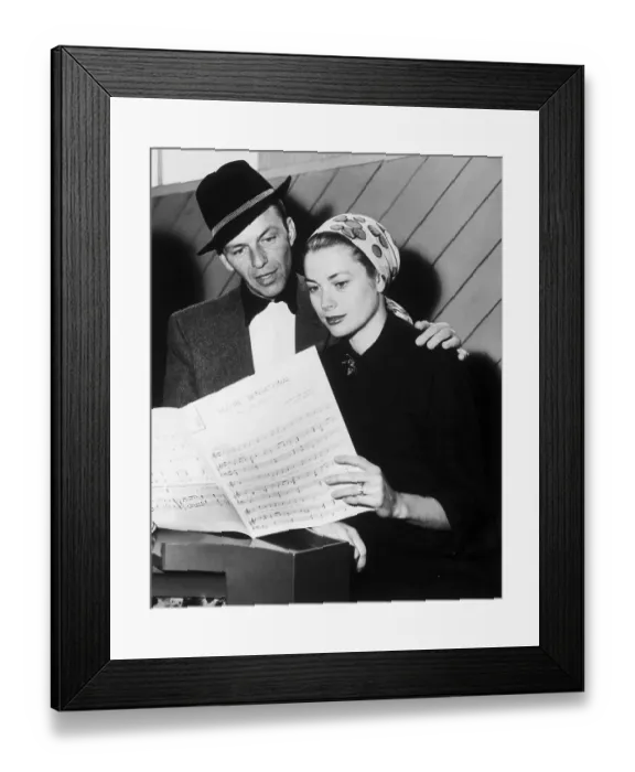 Framed Print : Sinatra And Grace Kelly Rehearse Song Framed Print : Sinatra And Grace Kelly Rehearse Song